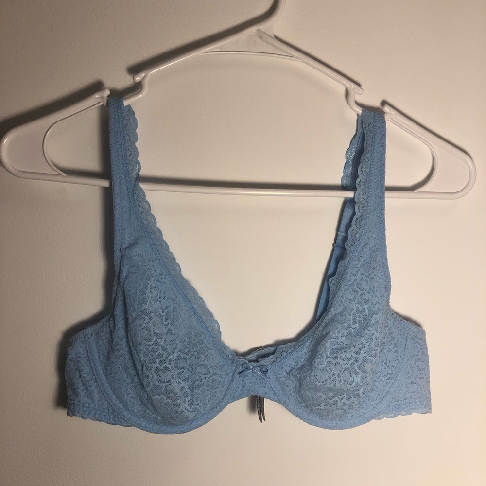 NWOT Light Blue Lace Aerie Happy Bra (Unlined)